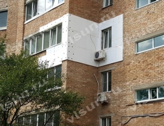 утепление фасада квартиры (комната и балкон на разных сторонах дома)